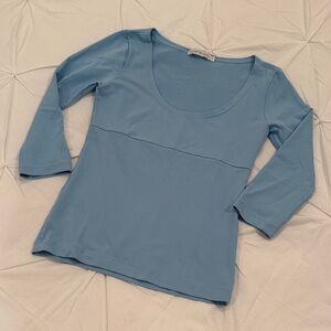 Sky Blue Long Sleeve Women's Top